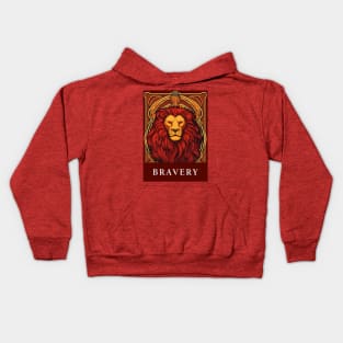 Courageous Spirit: Lion House Pride Art Kids Hoodie